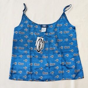 NFL St Louis Rams Womens Tank Top PJ Pajama Top Blue Gift Sport L Large